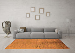 Machine Washable Oriental Orange Industrial Area Rugs in a Living Room, wshurb1701org