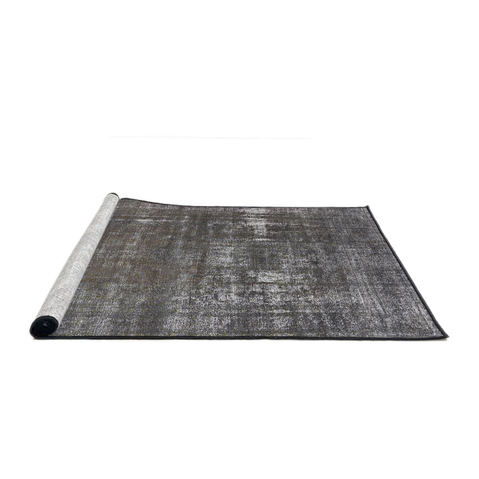 Sideview of Machine Washable Industrial Modern Gunmetal Gray Rug, wshurb1702
