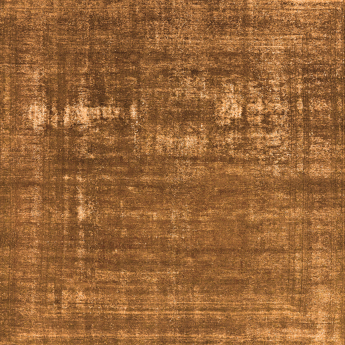 Square Machine Washable Oriental Orange Industrial Area Rugs, wshurb1702org