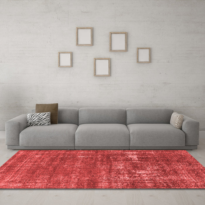 Industrial Red Washable Rugs