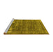 Sideview of Machine Washable Oriental Yellow Industrial Rug, wshurb1702yw