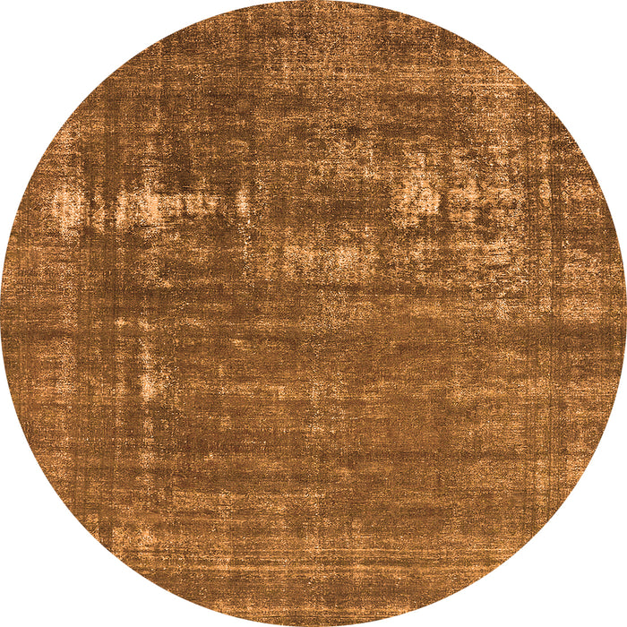Round Oriental Orange Industrial Rug, urb1702org