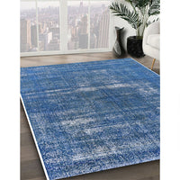 Mid-Century Modern Blue Oriental Rug, urb1703