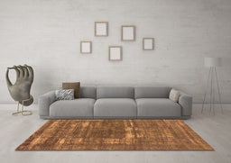 Machine Washable Oriental Orange Industrial Area Rugs in a Living Room, wshurb1703org