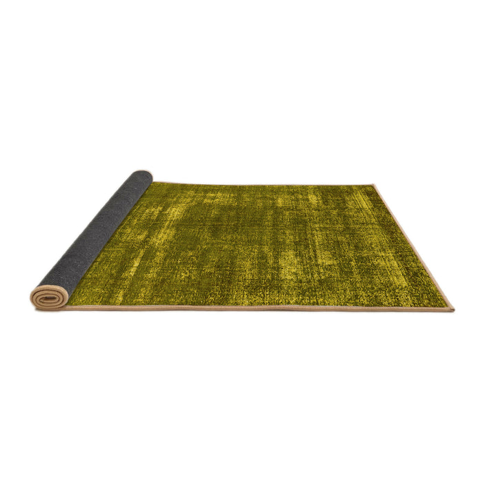 Sideview of Oriental Yellow Industrial Rug, urb1703yw