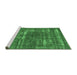 Sideview of Machine Washable Oriental Emerald Green Industrial Area Rugs, wshurb1703emgrn