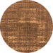 Round Machine Washable Oriental Orange Industrial Area Rugs, wshurb1703org