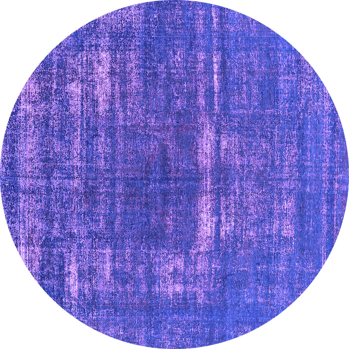 Round Machine Washable Oriental Purple Industrial Area Rugs, wshurb1703pur