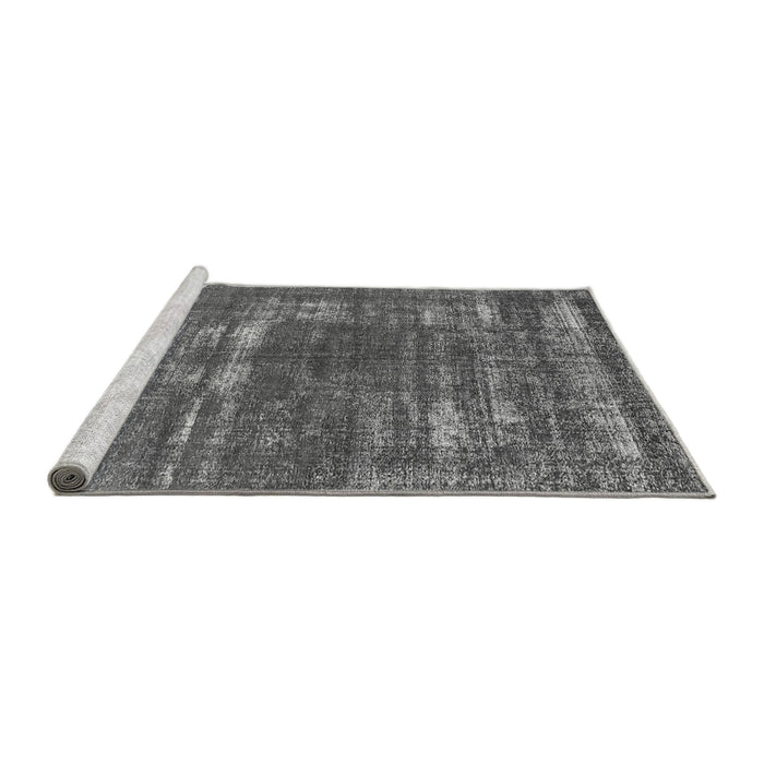 Sideview of Machine Washable Oriental Gray Industrial Rug, wshurb1703gry