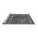 Sideview of Machine Washable Oriental Gray Industrial Rug, wshurb1703gry