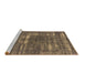 Sideview of Machine Washable Oriental Brown Industrial Rug, wshurb1703brn