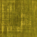 Square Machine Washable Oriental Yellow Industrial Rug, wshurb1703yw