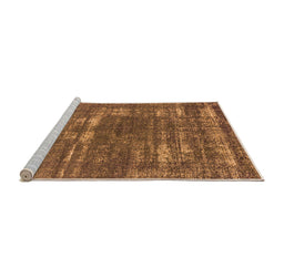 Sideview of Machine Washable Oriental Orange Industrial Area Rugs, wshurb1703org