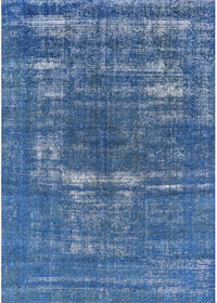 Machine Washable Industrial Modern Blue Rug, wshurb1703