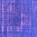 Square Machine Washable Oriental Purple Industrial Area Rugs, wshurb1703pur