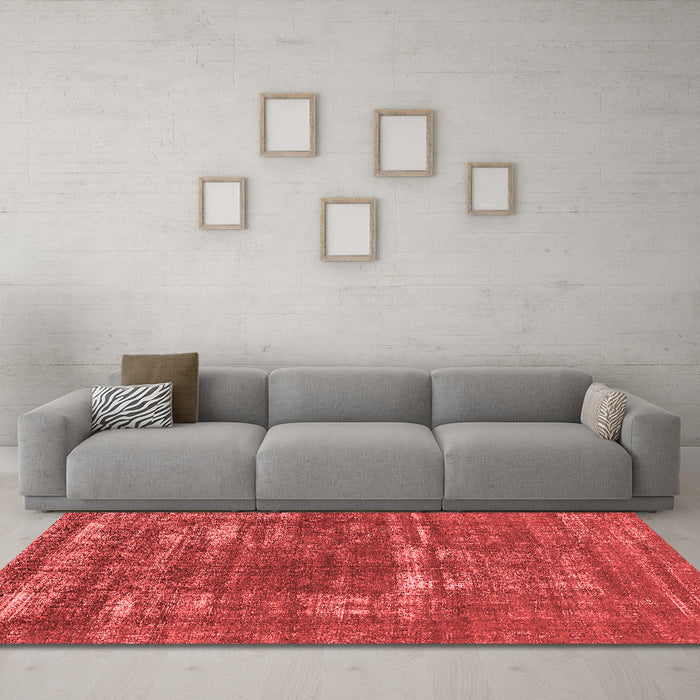 Industrial Red Washable Rugs