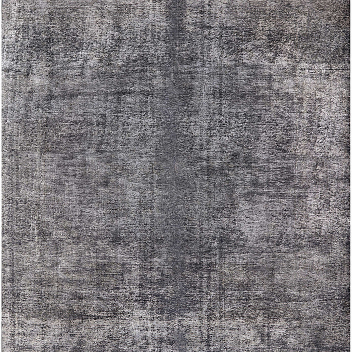 Square Mid-Century Modern Dark Gray Oriental Rug, urb1704