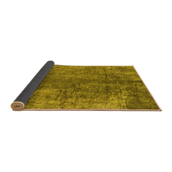 Sideview of Oriental Yellow Industrial Rug, urb1704yw