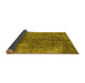 Sideview of Oriental Yellow Industrial Rug, urb1704yw