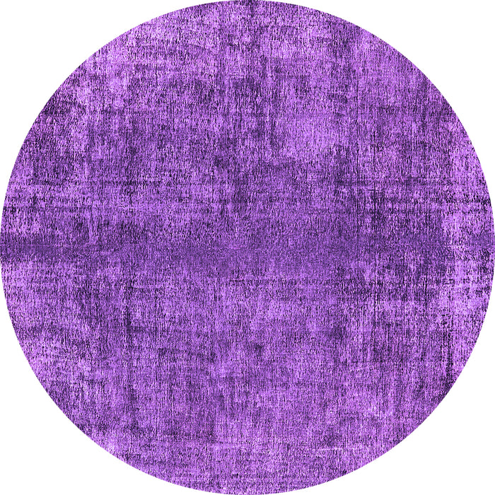 Round Machine Washable Oriental Purple Industrial Area Rugs, wshurb1704pur