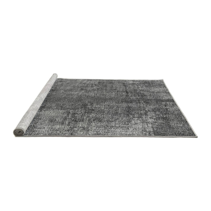 Sideview of Machine Washable Oriental Gray Industrial Rug, wshurb1704gry