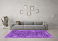 Machine Washable Oriental Purple Industrial Rug, wshurb1704pur