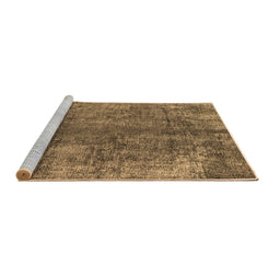 Sideview of Machine Washable Oriental Brown Industrial Rug, wshurb1704brn