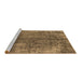 Sideview of Machine Washable Oriental Brown Industrial Rug, wshurb1704brn