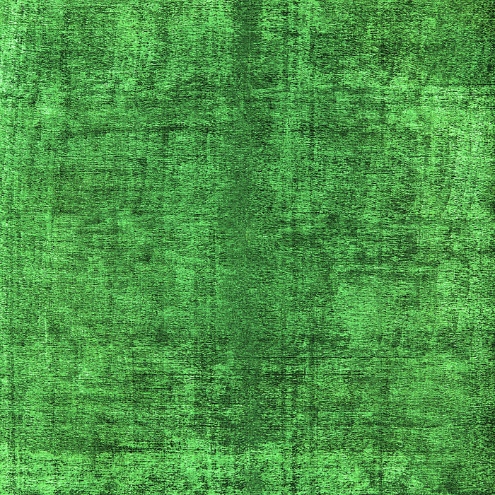 Square Machine Washable Oriental Green Industrial Area Rugs, wshurb1704grn