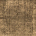 Square Oriental Brown Industrial Rug, urb1704brn