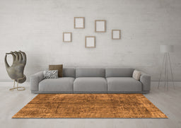 Machine Washable Oriental Orange Industrial Area Rugs in a Living Room, wshurb1704org