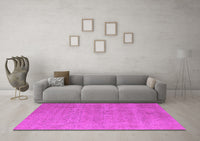 Machine Washable Oriental Pink Industrial Rug, wshurb1705pnk