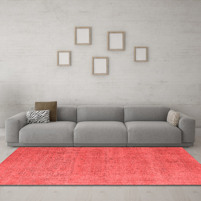 Industrial Red Washable Rugs
