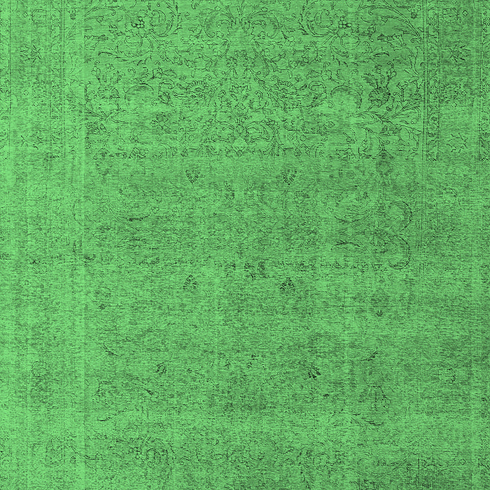 Machine Washable Oriental Emerald Green Industrial Area Rugs, wshurb1705emgrn