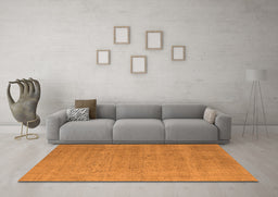 Machine Washable Oriental Orange Industrial Area Rugs in a Living Room, wshurb1705org