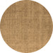 Round Machine Washable Oriental Brown Industrial Rug, wshurb1705brn