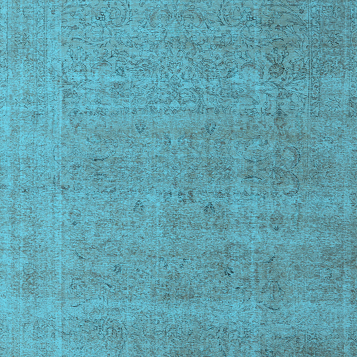 Machine Washable Oriental Light Blue Industrial Rug, wshurb1705lblu