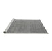 Sideview of Machine Washable Oriental Gray Industrial Rug, wshurb1705gry