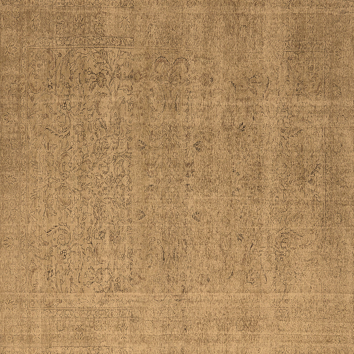 Square Oriental Brown Industrial Rug, urb1705brn