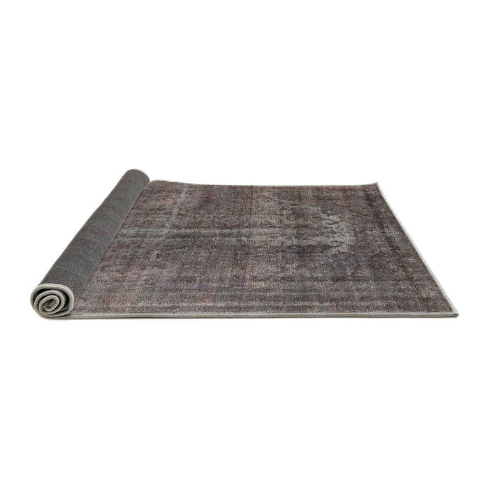 Sideview of Mid-Century Modern Gunmetal Gray Oriental Rug, urb1706
