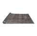 Sideview of Mid-Century Modern Gunmetal Gray Oriental Rug, urb1706