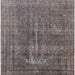 Square Mid-Century Modern Gunmetal Gray Oriental Rug, urb1706