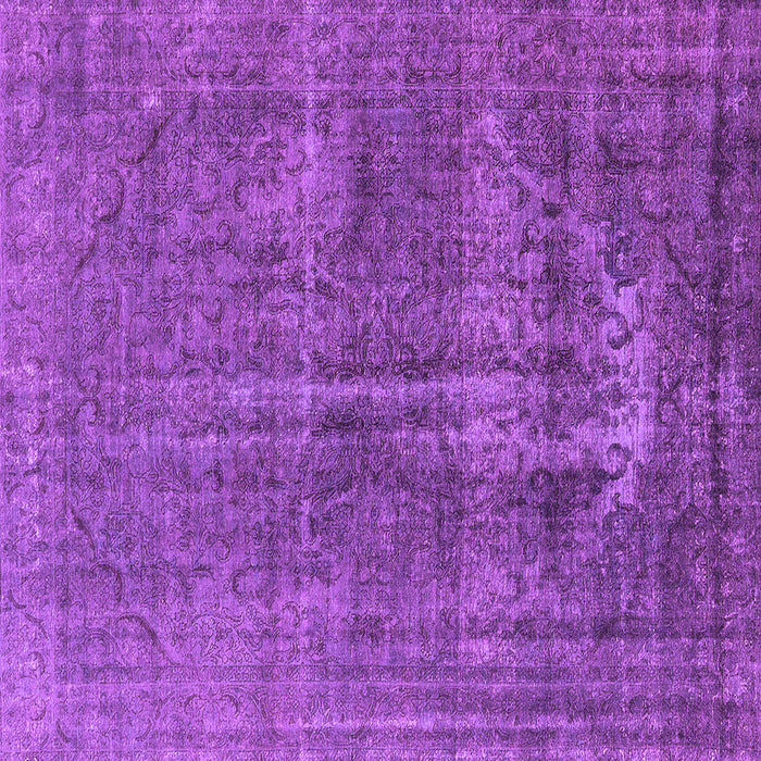 Square Machine Washable Oriental Purple Industrial Area Rugs, wshurb1706pur
