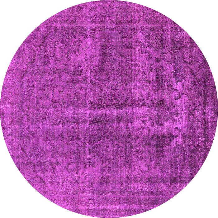 Round Oriental Pink Industrial Rug, urb1706pnk