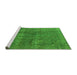 Sideview of Machine Washable Oriental Green Industrial Area Rugs, wshurb1706grn