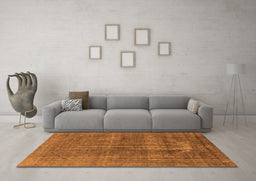 Machine Washable Oriental Orange Industrial Area Rugs in a Living Room, wshurb1706org