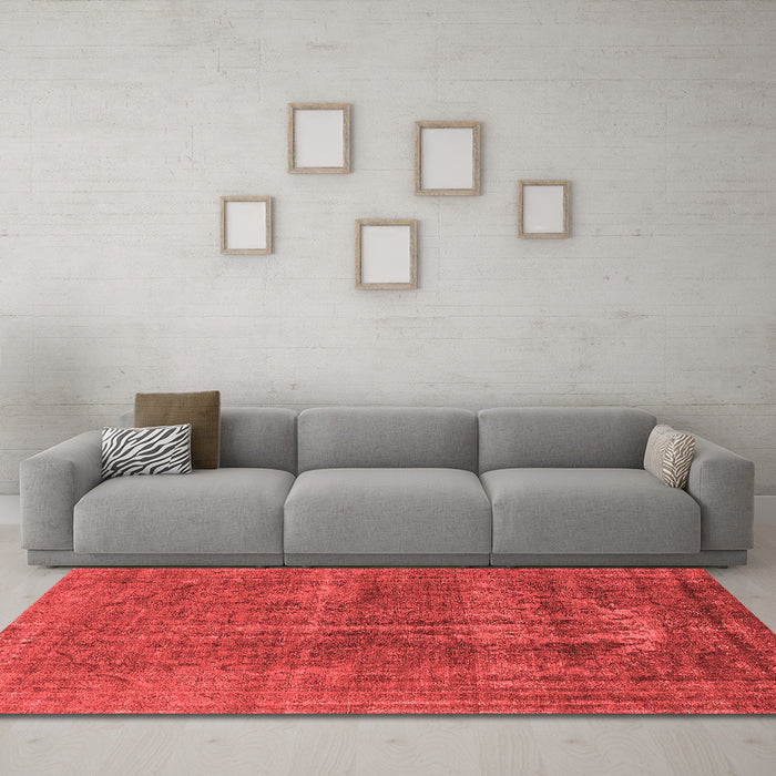 Industrial Red Washable Rugs