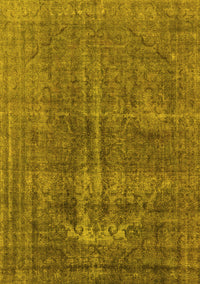 Oriental Yellow Industrial Rug, urb1706yw