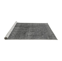 Sideview of Machine Washable Oriental Gray Industrial Rug, wshurb1706gry