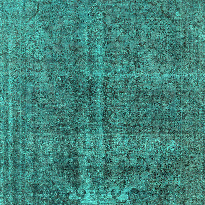 Machine Washable Oriental Turquoise Industrial Area Rugs, wshurb1706turq